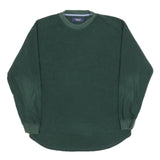 NAUTICA Mens Green Plain Polyester Crew Neck Basic Knit Jumper M Casual