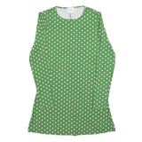 REFORMATION Womens Green & White Floral Day Jersey Long Sleeve Mini M Cotton