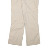 TOMMY HILFIGER Womens Relaxed Beige Cotton Blend Trousers W34 L32 Casual