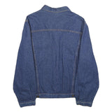 Mens Blue Denim Cotton Button Jacket M Classic Plain Casual Workwear