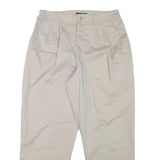 LEE Mens Relaxed Beige Cotton Blend Trousers W30 L28 Casual Zip Closure