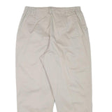 LEE Mens Relaxed Beige Cotton Blend Trousers W30 L28 Casual Zip Closure