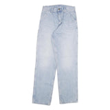 CARHARTT Womens Jeans Blue Regular Straight Denim Light W27 L34 Classic Fit Zip