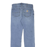 CARHARTT Womens Jeans Blue Relaxed Straight Denim Medium W30 L32 Zip Pocket