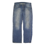 CARHARTT Mens Regular Fit Blue Denim Jeans W33 L34 Faded Button Closure Classic