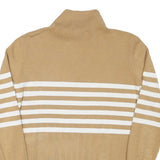 FRENCH CONNECTION Womens Beige & White Patterned Jumper Roll Neck Basic Knit L