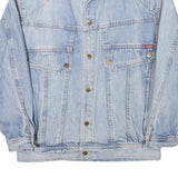 ESPRIT Mens Blue Denim Jacket M Cotton Blend Classic Button Closure Casual