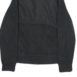 REEBOK Womens Black Polyester Jacket M Zip Plain Casual Everyday