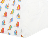 PARAH Mens Shorts White & Multicolour Sailing Boat Casual L W30 Summer