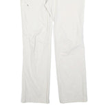 ODLO Womens Polyester White Regular Fit Straight Trousers W30 L32 Zip Closure