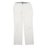 ODLO Womens Polyester White Regular Fit Straight Trousers W30 L32 Zip Closure