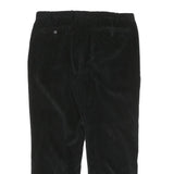 NAUTICA Mens Relaxed Black Corduroy Trousers W37 L29 Casual Cotton Blend Zip