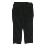 NAUTICA Mens Relaxed Black Corduroy Trousers W37 L29 Casual Cotton Blend Zip