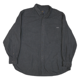 WOOLRICH Mens Black Cotton Shirt 2XL Button-Down Casual Workwear