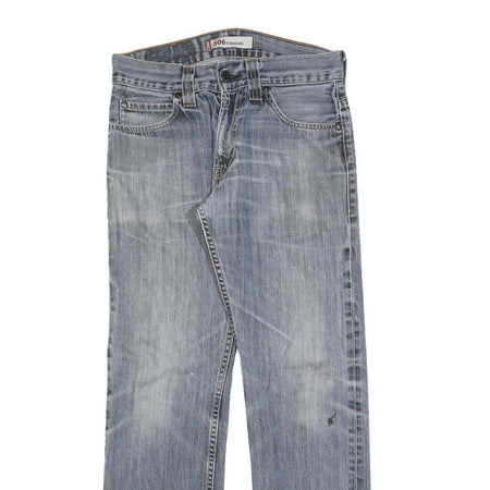 LEVI'S 506 Mens Jeans Blue Regular Straight Denim Light W30 L32 Classic Zip