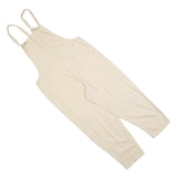 CLOCKHOUSE Womens Cream Dungarees Regular Fit Cotton Blend L W36 L26 Casual