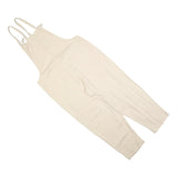 CLOCKHOUSE Womens Cream Dungarees Regular Fit Cotton Blend L W36 L26 Casual