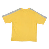 REEBOK Mens Yellow & Grey Classic T-Shirt L Short Sleeve Crew Neck Sports Casual