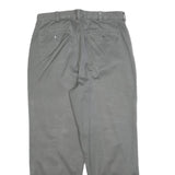 GAP Mens Cotton Blend Grey Relaxed Straight Trousers W35 L30 Casual Zip