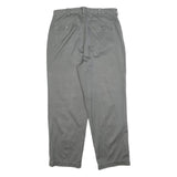 GAP Mens Cotton Blend Grey Relaxed Straight Trousers W35 L30 Casual Zip