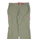 OCK Womens Beige Polyester Blend Regular Straight Trousers W34 L30 Outdoor Zip