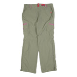 OCK Womens Beige Polyester Blend Regular Straight Trousers W34 L30 Outdoor Zip
