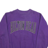 GALT SAND Mens Purple Hilton Head Crew Neck L Cotton Blend Sweatshirt
