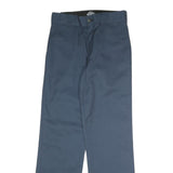 DICKIES Mens Polyester Blend Navy Regular Straight Trousers W30 L32 Workwear Zip