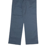 DICKIES Mens Polyester Blend Navy Regular Straight Trousers W30 L32 Workwear Zip