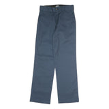 DICKIES Mens Polyester Blend Navy Regular Straight Trousers W30 L32 Workwear Zip