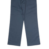 DICKIES Mens Polyester Blend Navy Regular Straight Trousers W30 L32 Workwear Zip