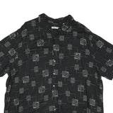 BATICK BAY Mens Black Pattern Rayon Shirt 2XL Casual Lightweight Summer Wear