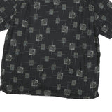 BATICK BAY Mens Black Pattern Rayon Shirt 2XL Casual Lightweight Summer Wear