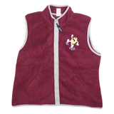 M&M'S Womens Maroon & Grey Patterned Sleeveless Zip Up Jumper XL Oh Nuts