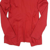 VERSACE Womens Red Blazer Jacket S Cotton Blend Plain Button Elegant Tailored