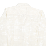 KAREN SCOTT Womens Cream Shirt M Textured Polyester Blend Button-Up