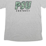 NIKE Mens Grey PSU Football Graphic T-Shirt M Short Sleeve Crew Neck Cotton