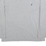 NAUTICA Mens Grey Long Sleeve Crew Neck Cotton Blend T-Shirt M Casual Comfort