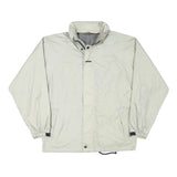 KWAY Mens White Jacket S Polyester Blend Plain Zip Lightweight Casual