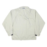 KWAY Mens White Jacket S Polyester Blend Plain Zip Lightweight Casual