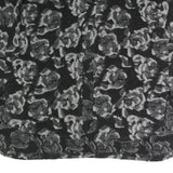 S MAX MARA Womens Black & Grey Floral Button Jacket L Woven Classic Fit Long