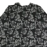 S MAX MARA Womens Black & Grey Floral Button Jacket L Woven Classic Fit Long