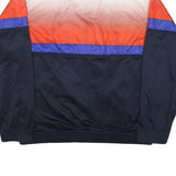 LOTTO Mens Navy & Orange Athletic Jacket M Polyester Blend Colourblock Zip