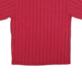 KARL KANI Mens Red Pinstripe Graphic T-Shirt S Short Sleeve Crew Neck Signature