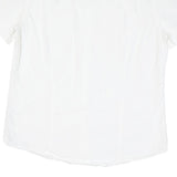 NAPAPIJRI Mens White Casual Shirt M Cotton Blend Patch Logo Norwegian Flag