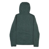 THE NORTH FACE Womens Green Hooded Zip Jacket M Polyester Blend Plain