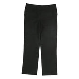 BURBERRY Womens Cotton Blend Black Regular Straight Trousers W32 L27 Classic Zip
