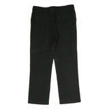 BURBERRY Womens Cotton Blend Black Regular Straight Trousers W32 L27 Classic Zip