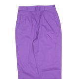 SCHILD Womens Cotton Blend Purple Regular Straight Trousers W28 L26 Stylish