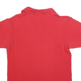 LACOSTE Mens Red Short Sleeve Plain Polo Shirt S Classic Cotton Blend